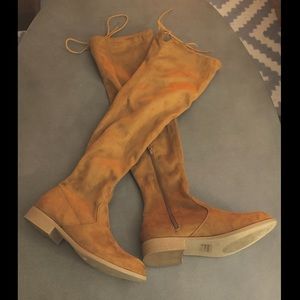 Thigh High Boots with Ties